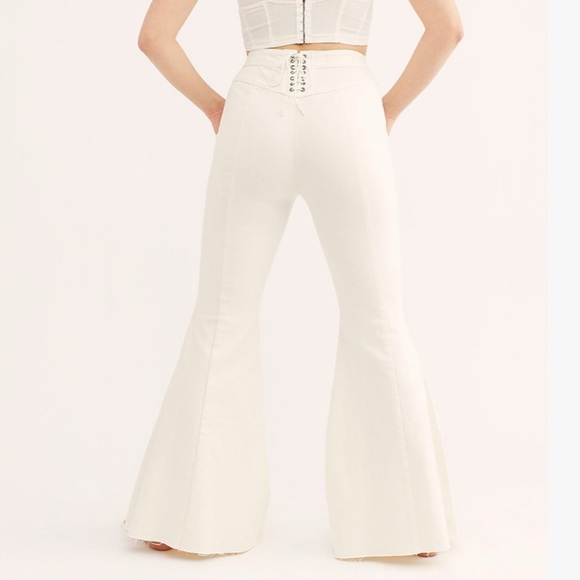 Free People Denim - Free People lace up bell bottom high rise jeans